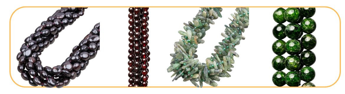 Natural Garnet, for jewelry creation, online and in store.
