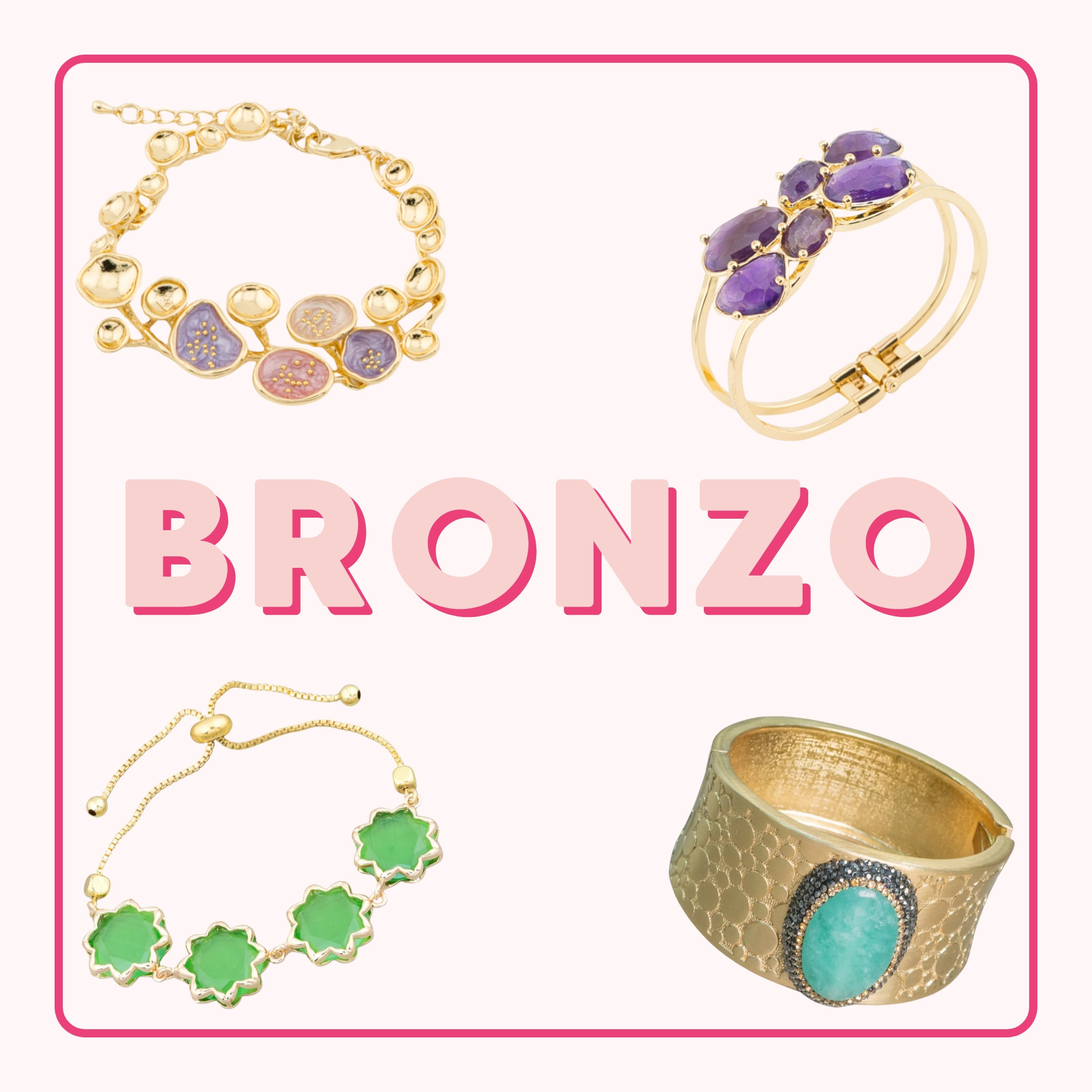 PULSERAS DE BRONCE Y OJO DE GATO