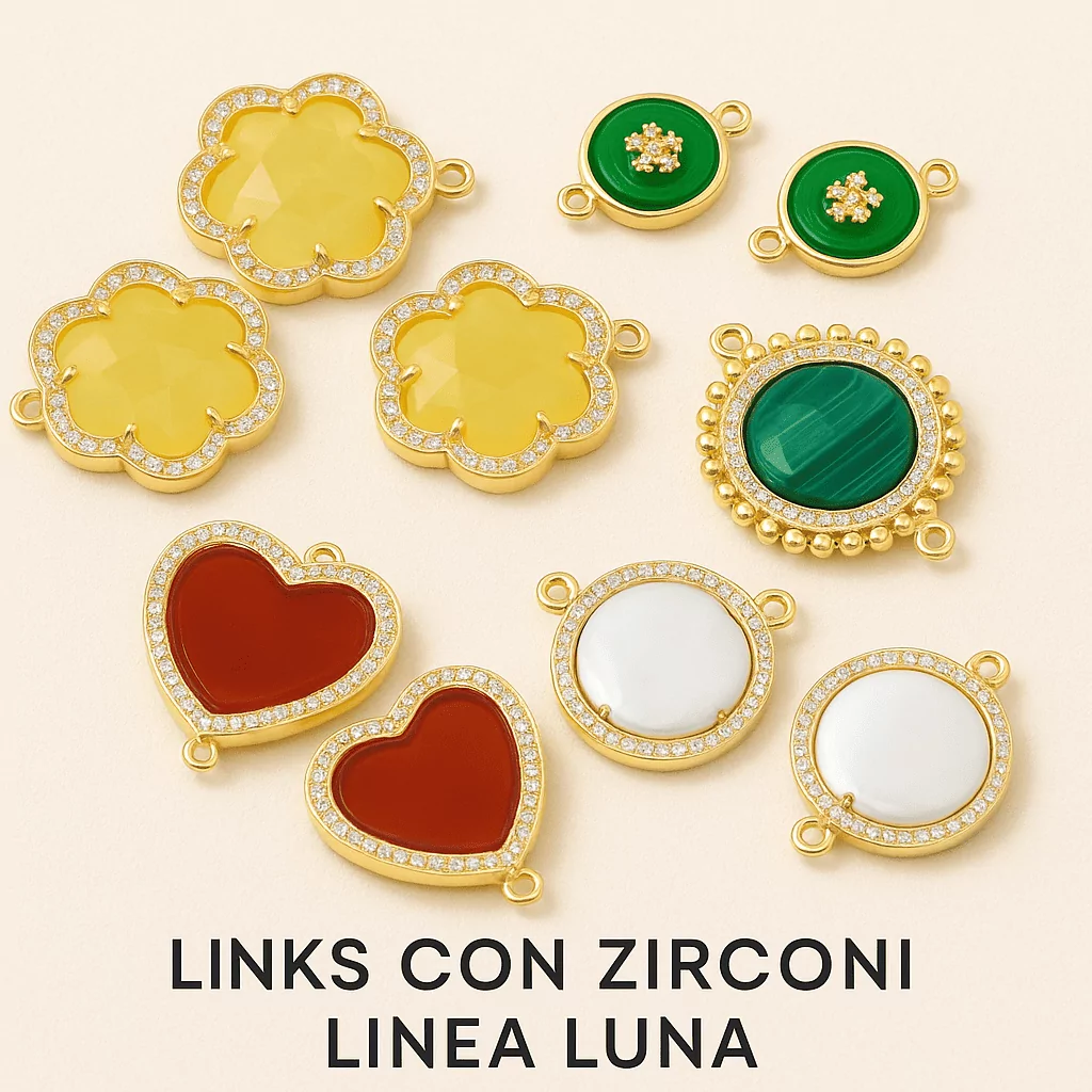LINKS CON ZIRCONI LINEA LUNA