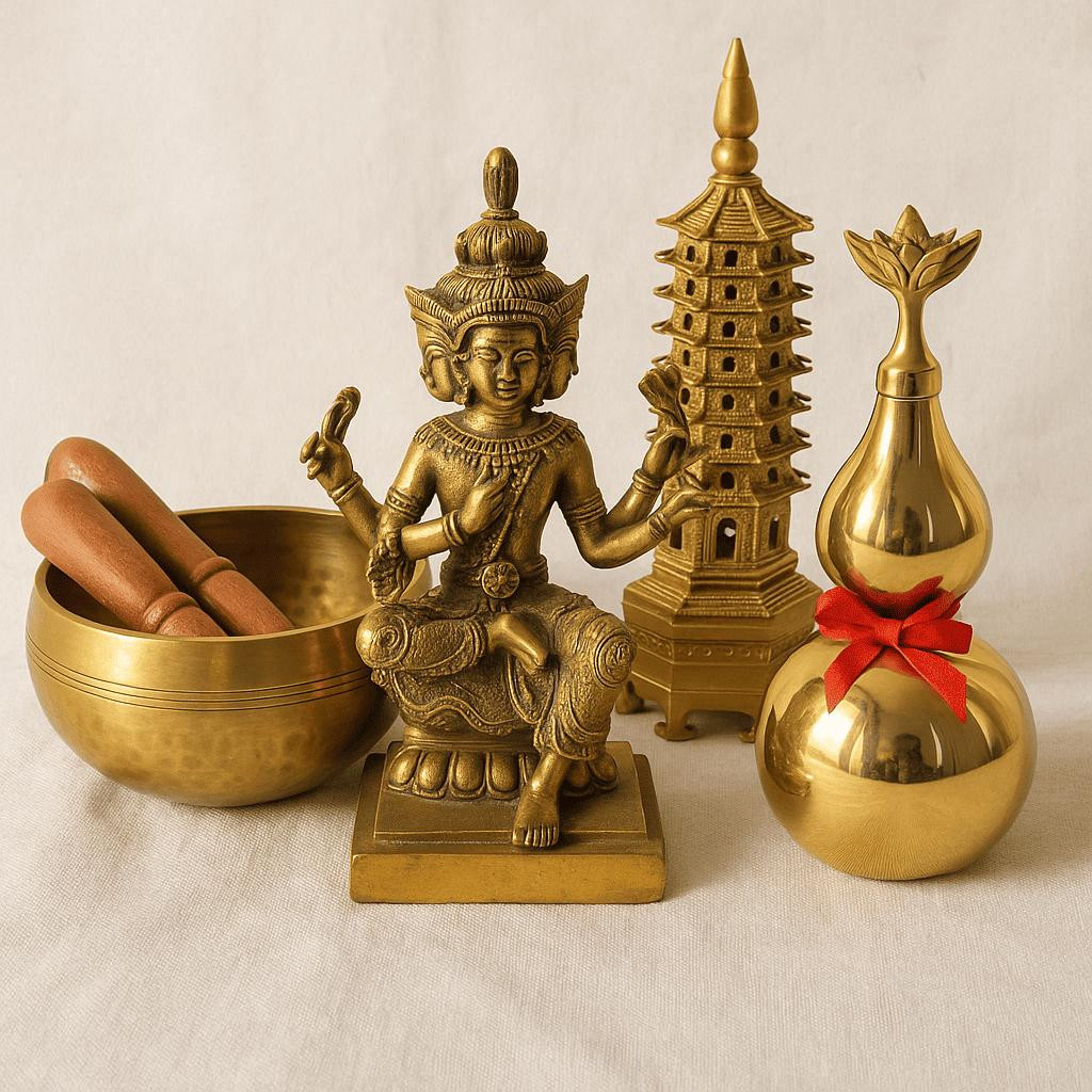 SCULTURE E STATUE IN OTTONE ARTIGIANALI DA COLLEZIONE