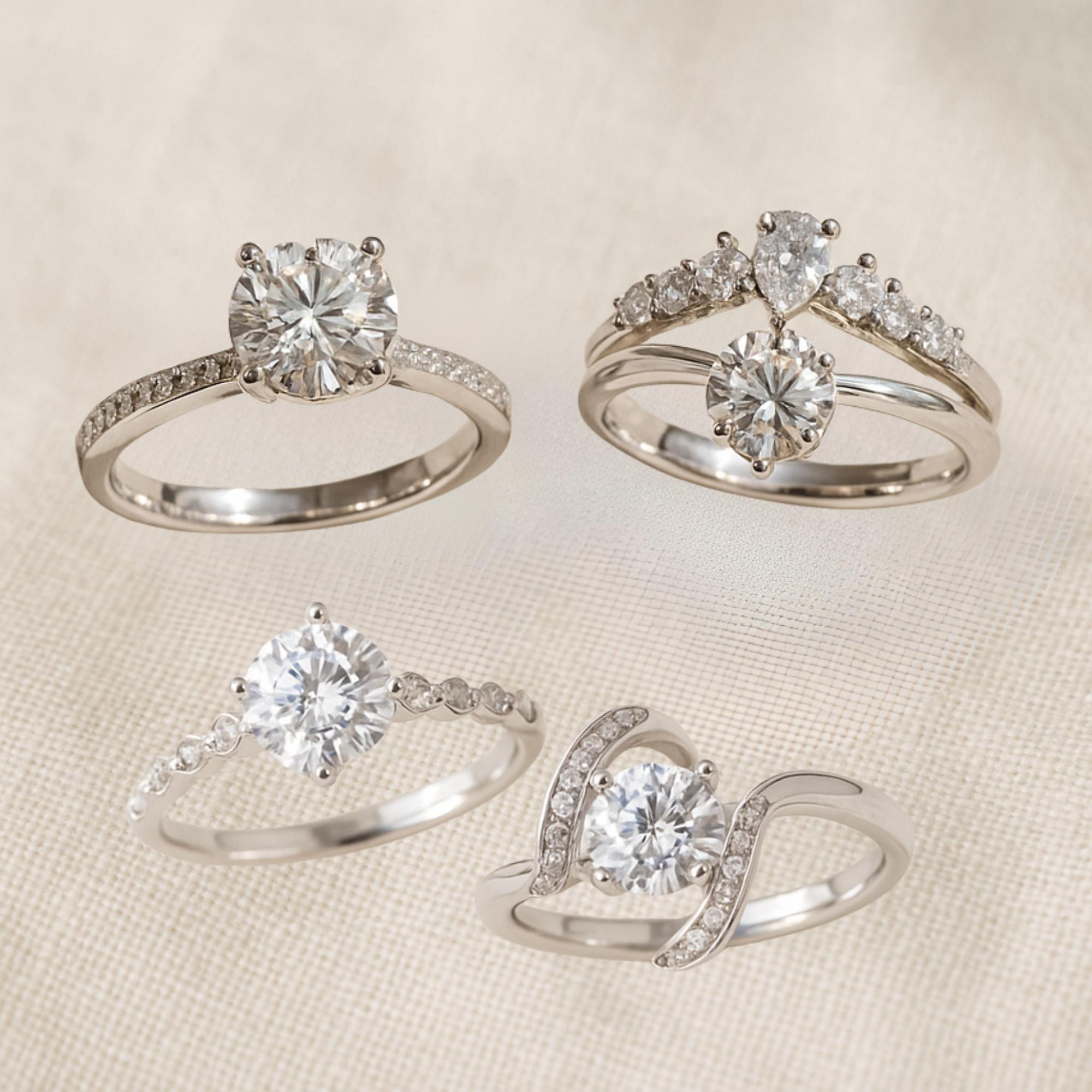 ANELLI IN MOISSANITE E ARGENTO 925