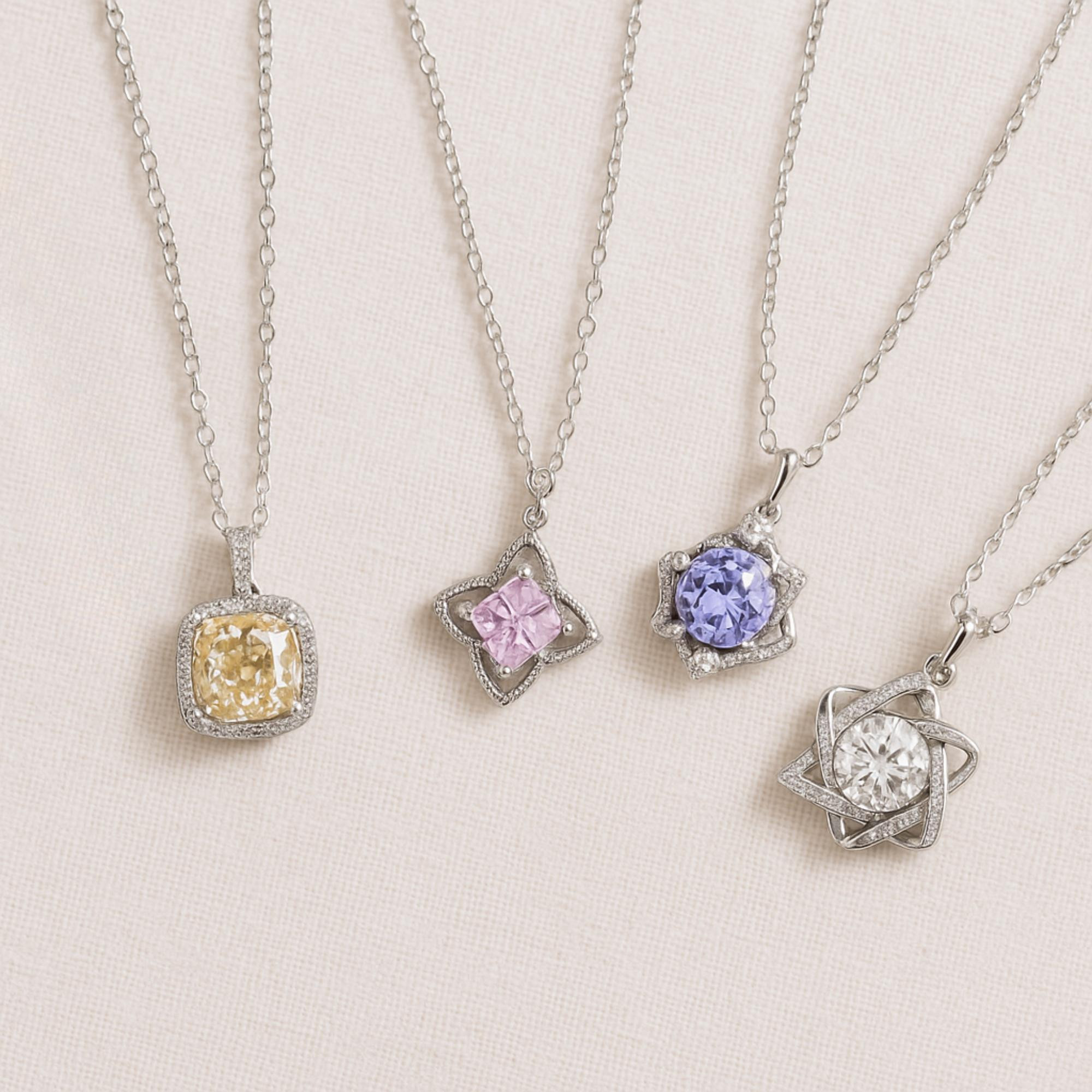 COLLANE IN MOISSANITE E ARGENTO 925