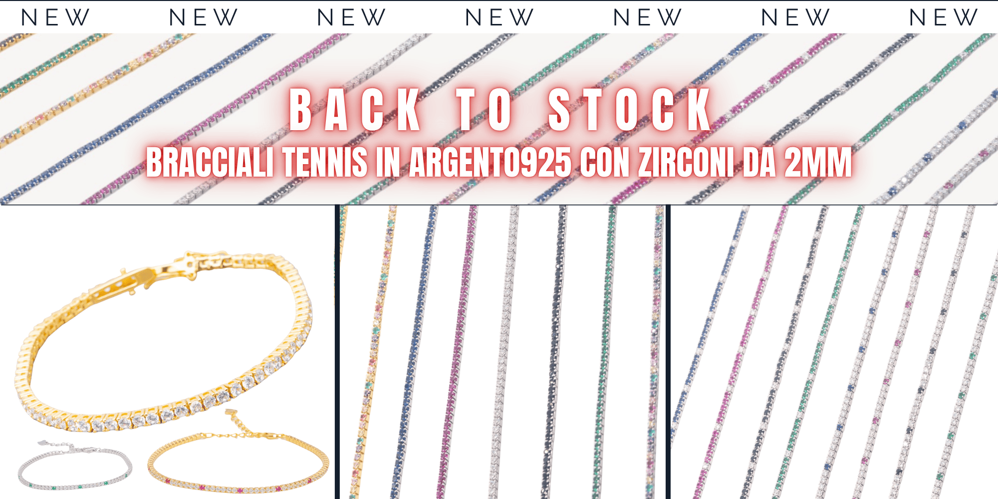Bracciali Tennis in Argento
