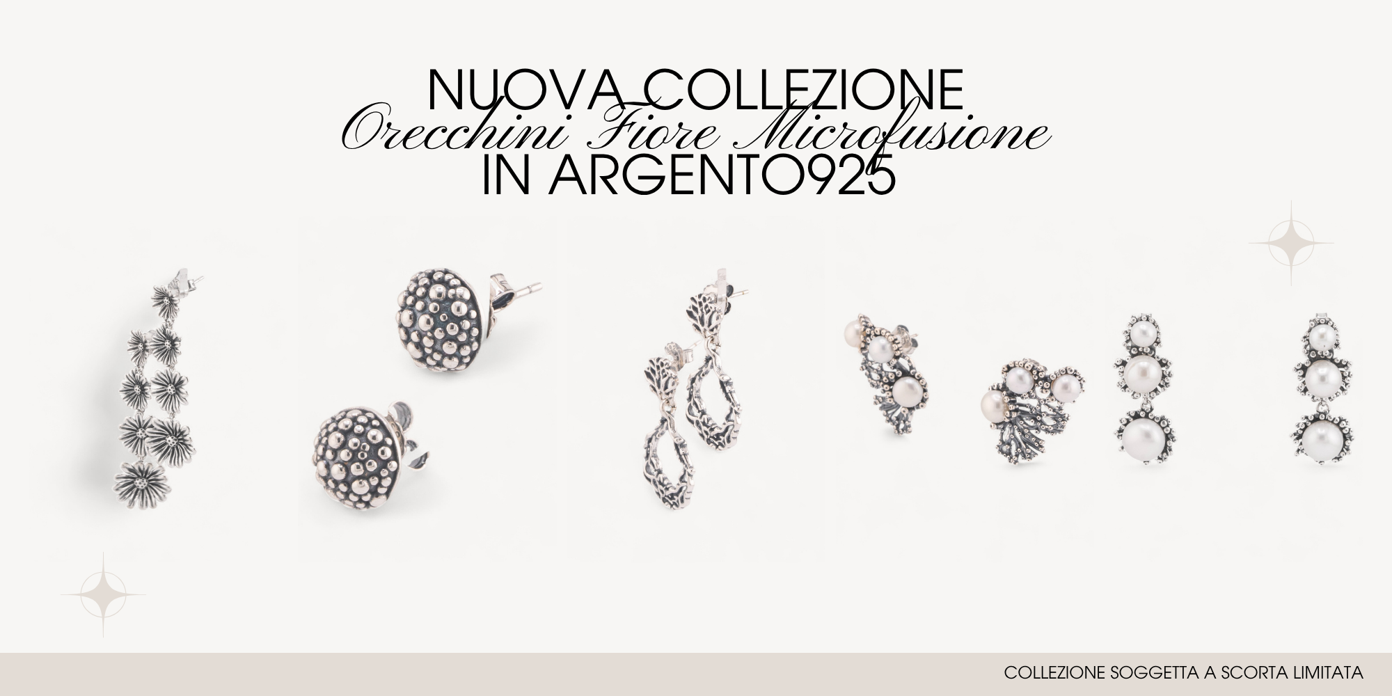 Orecchini Fiore Microfusione