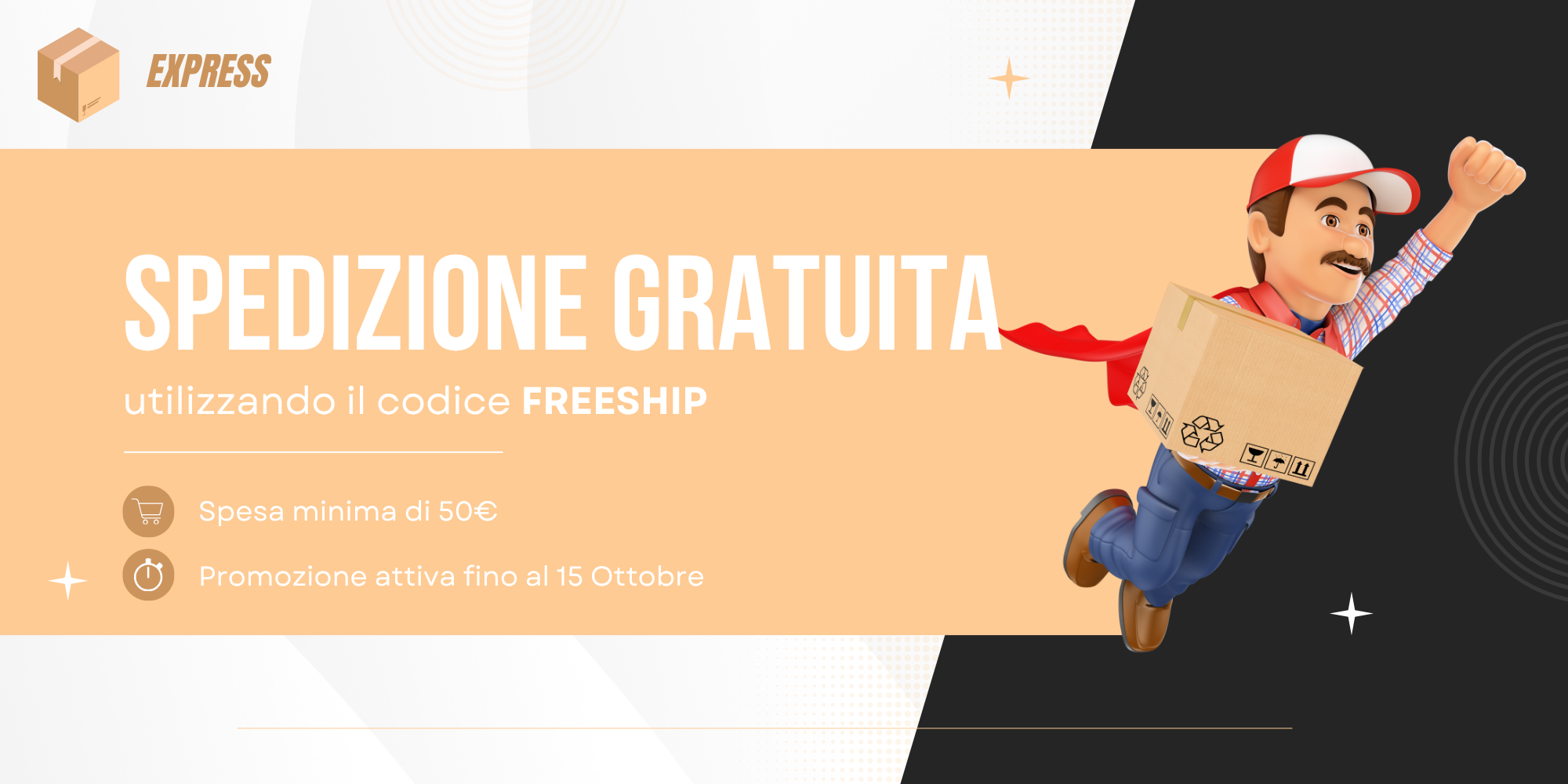 Spedizione Gratuita con spesa minima 50€